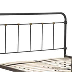 Renaud Parisian Metal Bed Black/Brass - Adore Dcor