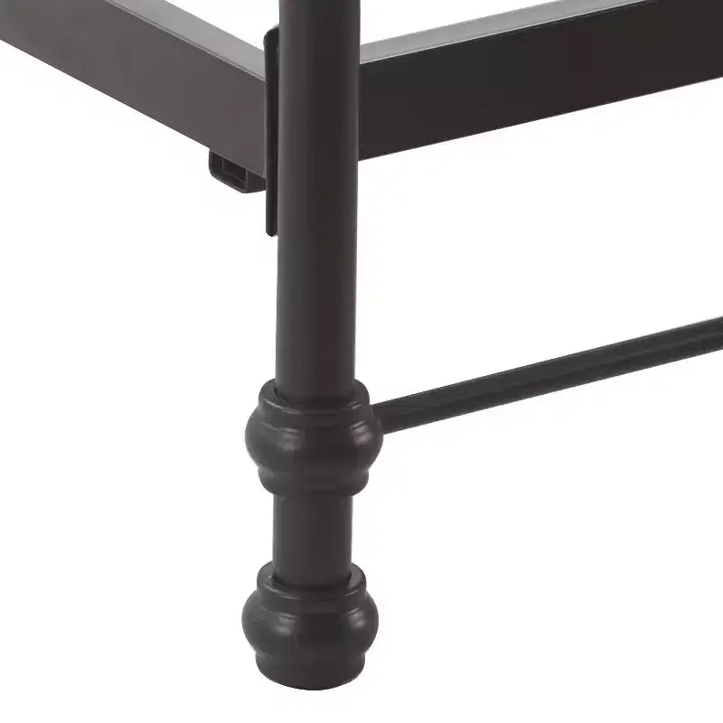 Renaud Parisian Metal Bed Black/Brass - Adore Dcor