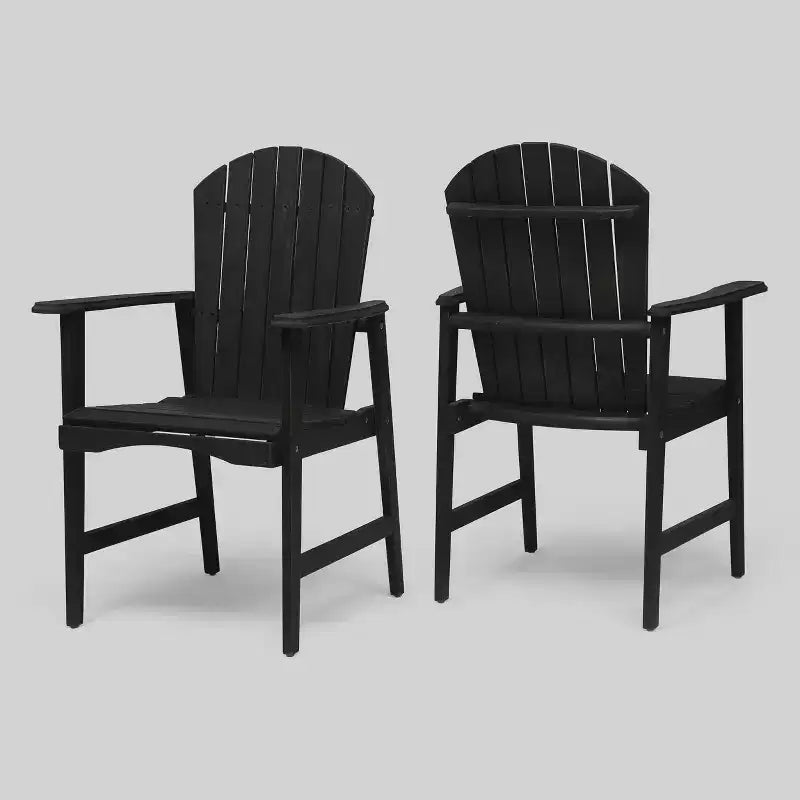 2pk Malibu Acacia Wood Patio Adirondack Dining Chairs - Christopher Knight Home