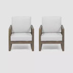 Belgian 2pk Acacia Wood Club Chair - Christopher Knight Home