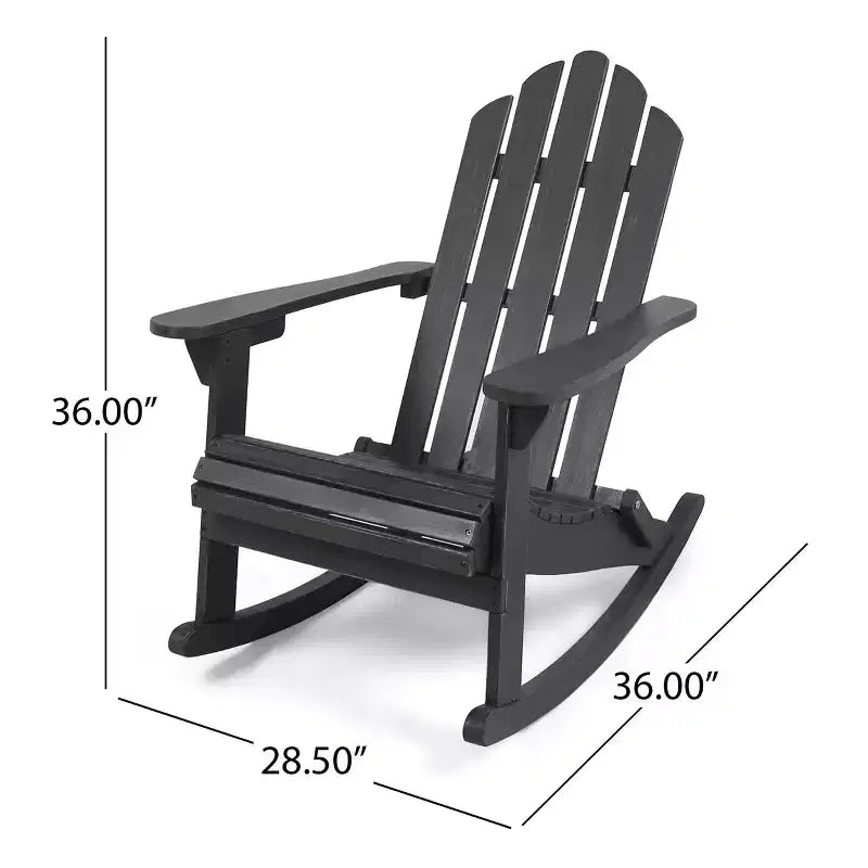 Hollywood Acacia Wood Adirondack Rocking Chair - Christopher Knight Home