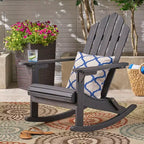 Hollywood Acacia Wood Adirondack Rocking Chair - Christopher Knight Home