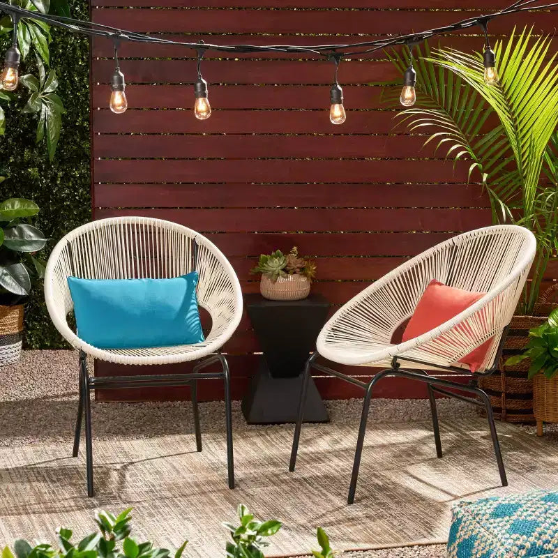 Nusa 2pk Faux Rattan Patio Club Chairs - Christopher Knight Home