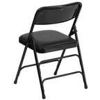 Flash Furniture 4 Pack HERCULES Series Curved Triple Braced & Double Hinged Upholstered Metal Folding Chair