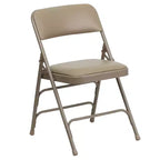 Flash Furniture 4 Pack HERCULES Series Curved Triple Braced & Double Hinged Upholstered Metal Folding Chair