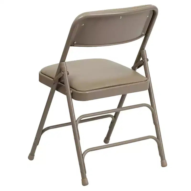 Flash Furniture 4 Pack HERCULES Series Curved Triple Braced & Double Hinged Upholstered Metal Folding Chair