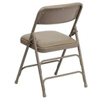 Flash Furniture 4 Pack HERCULES Series Curved Triple Braced & Double Hinged Upholstered Metal Folding Chair