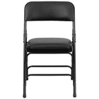 Flash Furniture 4 Pack HERCULES Series Curved Triple Braced & Double Hinged Upholstered Metal Folding Chair