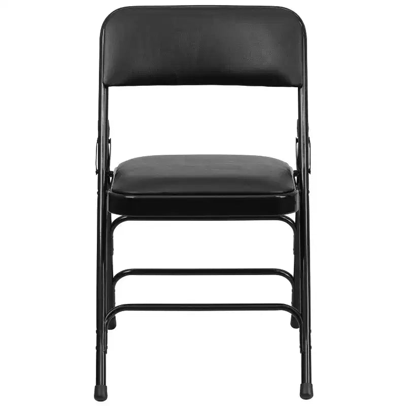 Flash Furniture 4 Pack HERCULES Series Curved Triple Braced & Double Hinged Upholstered Metal Folding Chair