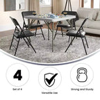 Flash Furniture 4 Pack HERCULES Series Curved Triple Braced & Double Hinged Upholstered Metal Folding Chair