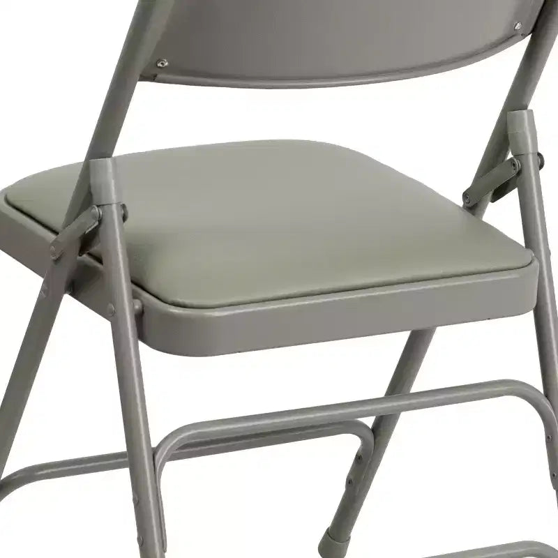 Flash Furniture 4 Pack HERCULES Series Curved Triple Braced & Double Hinged Upholstered Metal Folding Chair