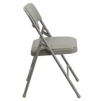 Flash Furniture 4 Pack HERCULES Series Curved Triple Braced & Double Hinged Upholstered Metal Folding Chair