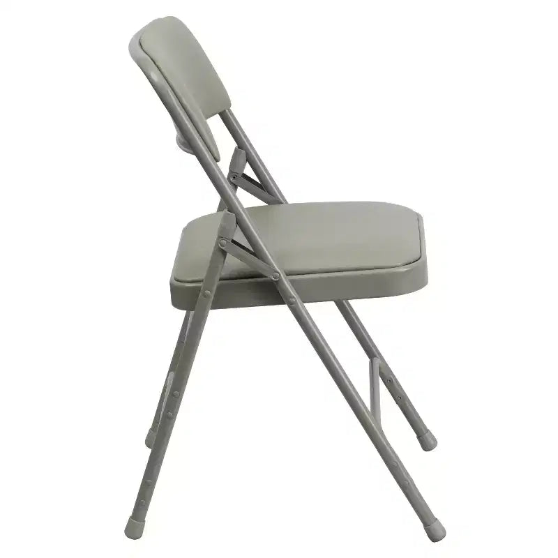Flash Furniture 4 Pack HERCULES Series Curved Triple Braced & Double Hinged Upholstered Metal Folding Chair