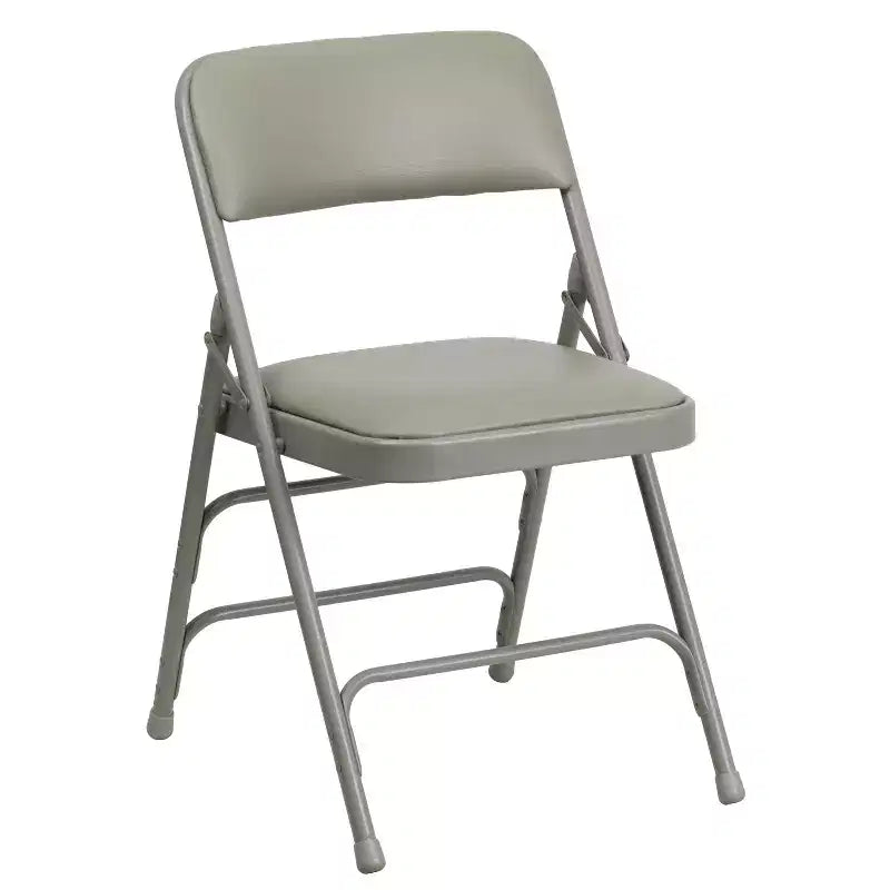 Flash Furniture 4 Pack HERCULES Series Curved Triple Braced & Double Hinged Upholstered Metal Folding Chair
