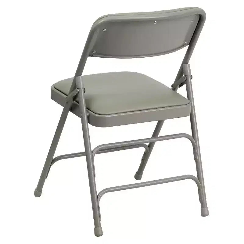 Flash Furniture 4 Pack HERCULES Series Curved Triple Braced & Double Hinged Upholstered Metal Folding Chair