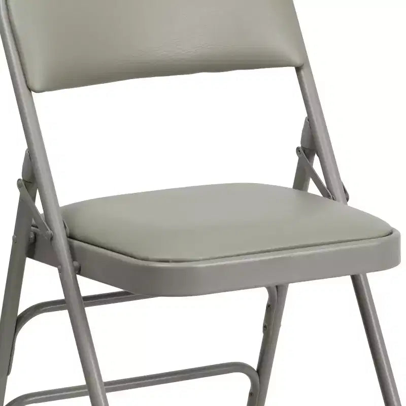 Flash Furniture 4 Pack HERCULES Series Curved Triple Braced & Double Hinged Upholstered Metal Folding Chair