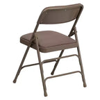 Flash Furniture 4 Pack HERCULES Series Curved Triple Braced & Double Hinged Upholstered Metal Folding Chair