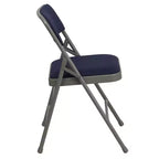 Flash Furniture 4 Pack HERCULES Series Curved Triple Braced & Double Hinged Upholstered Metal Folding Chair