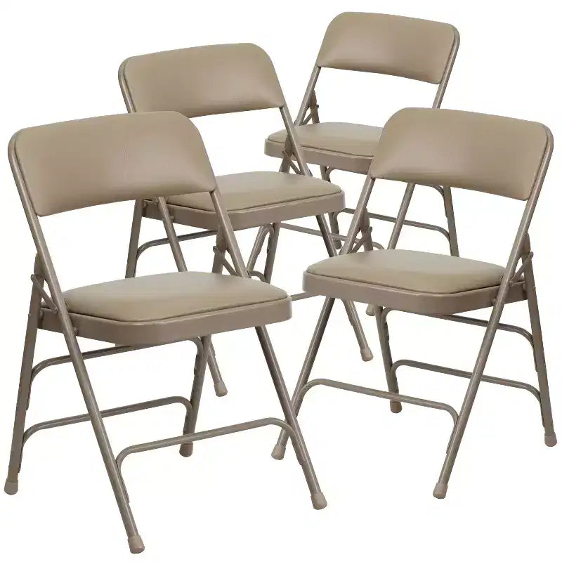 Flash Furniture, confezione da 4 sedie pieghevoli imbottite in metallo, serie HERCULES, curve con triplo rinforzo e doppia cerniera