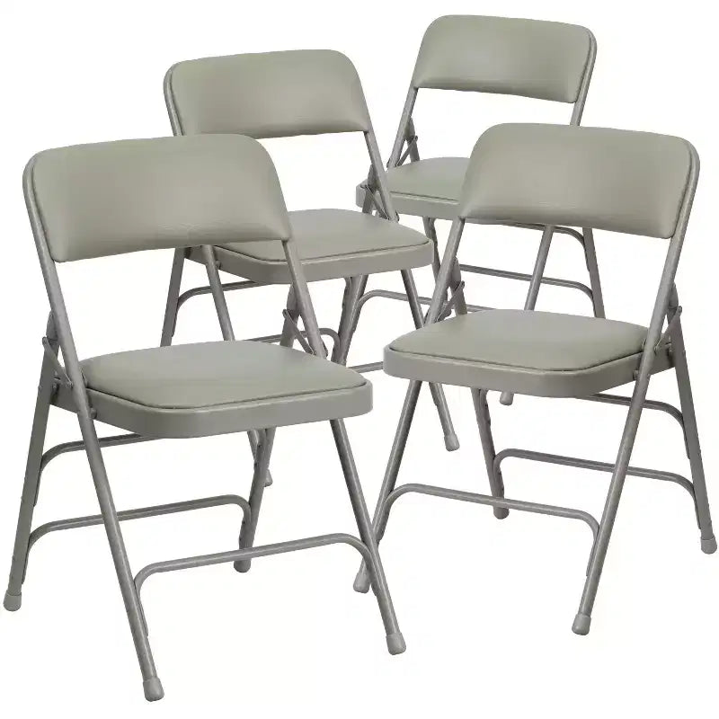 Flash Furniture, confezione da 4 sedie pieghevoli imbottite in metallo, serie HERCULES, curve con triplo rinforzo e doppia cerniera