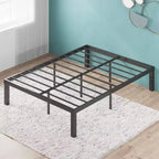 Base Letto Luis Quick Lock con Struttura in Metallo Nera - Zinus