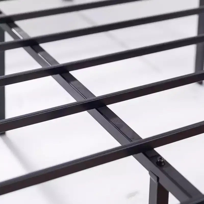 Base Letto Luis Quick Lock con Struttura in Metallo Nera - Zinus