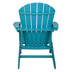 Leisure Classics UV Protected HDPE Indoor and Outdoor Adirondack Plastic Lounge Patio Porch Deck Beach Chair for Kids and Adults, Turquoise