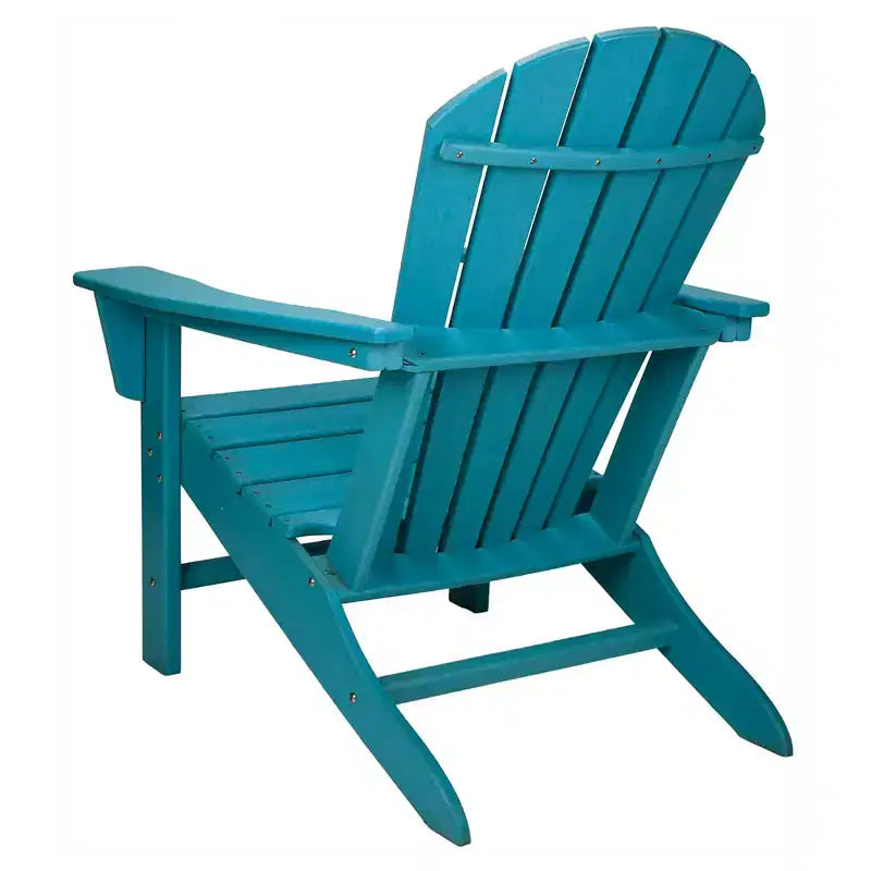 Leisure Classics UV Protected HDPE Indoor and Outdoor Adirondack Plastic Lounge Patio Porch Deck Beach Chair for Kids and Adults, Turquoise
