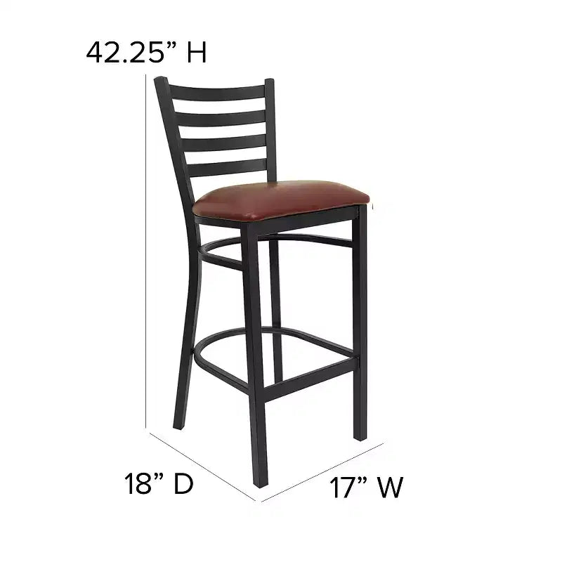 Flash Furniture Ladder Back Metal Restaurant Barstool