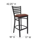 Flash Furniture Ladder Back Metal Restaurant Barstool