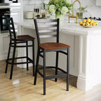 Flash Furniture Ladder Back Metal Restaurant Barstool