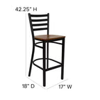 Flash Furniture Ladder Back Metal Restaurant Barstool