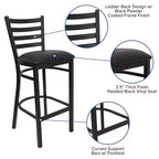 Flash Furniture Ladder Back Metal Restaurant Barstool