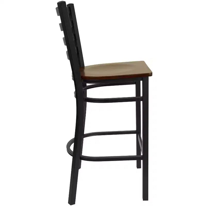 Flash Furniture Ladder Back Metal Restaurant Barstool