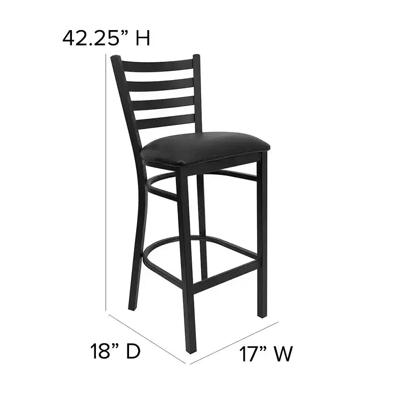 Flash Furniture Ladder Back Metal Restaurant Barstool