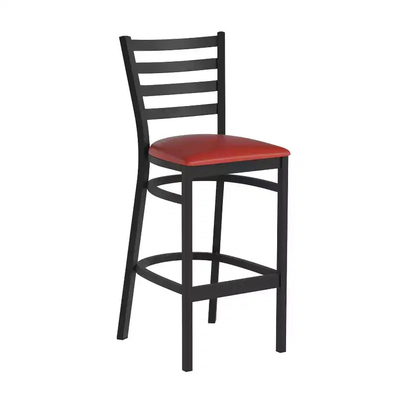Sgabello da bar in metallo Flash Furniture con schienale a pioli