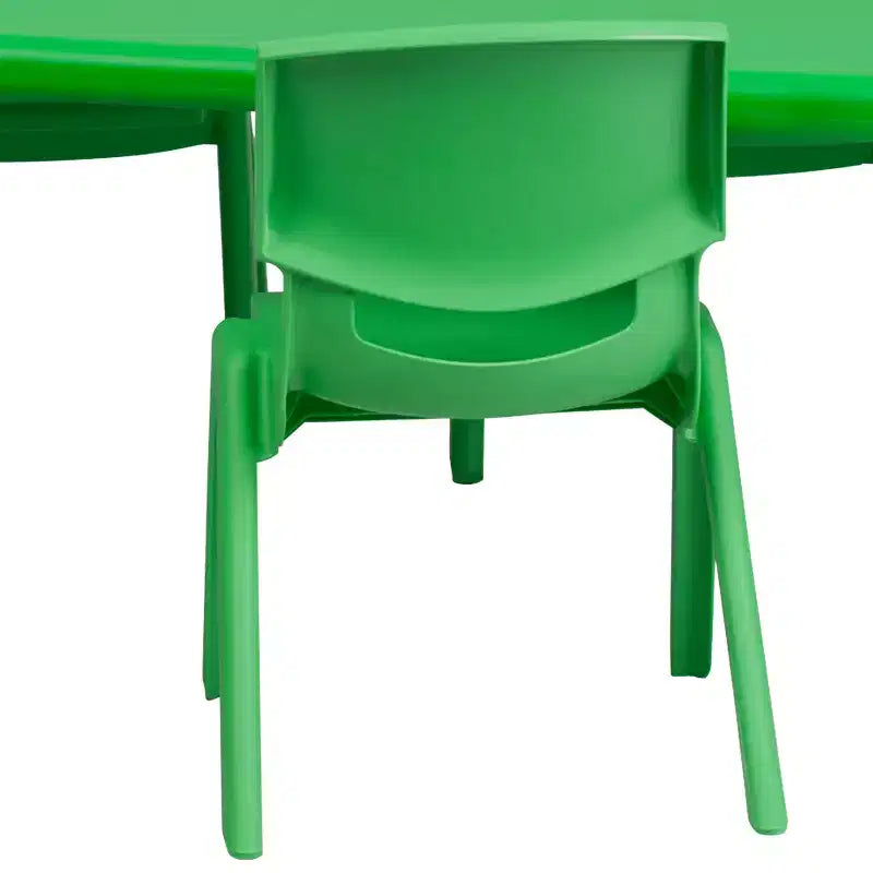 Set Tavolo attività regolabile in altezza rettangolare in plastica 24"L x 48"P Flash Furniture con 6 sedie