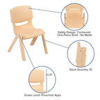 Set Tavolo attività regolabile in altezza rettangolare in plastica 24"L x 48"P Flash Furniture con 6 sedie