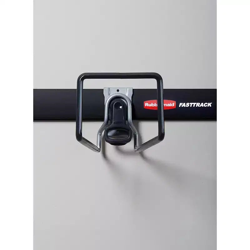 Rubbermaid FastTrack Rail Garage Storage System Water Hose Hook, Black (3 Pack)