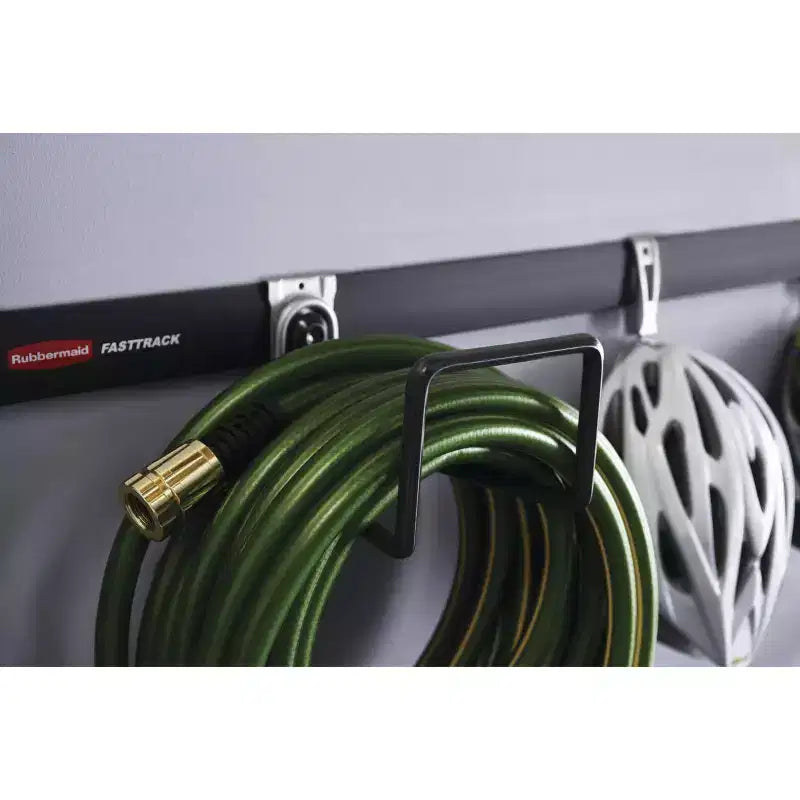 Rubbermaid FastTrack Rail Garage Storage System Water Hose Hook, Black (3 Pack)