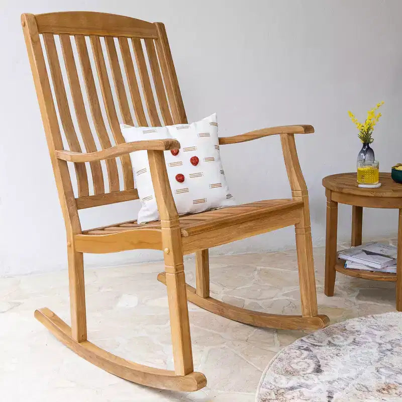 Sonoma Lane Channing Teak Outdoor Rocking Chair