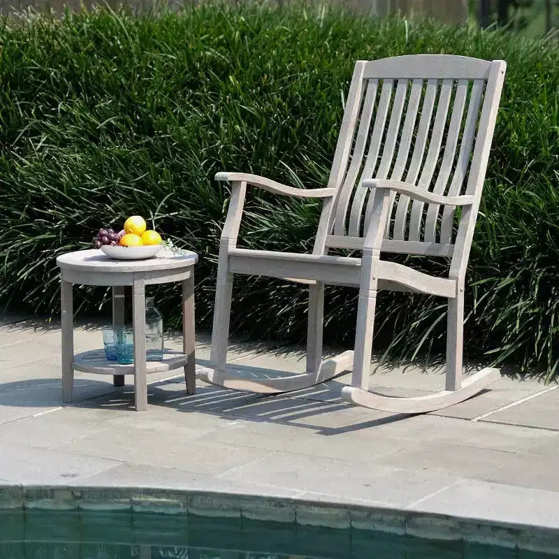 Sonoma Lane Channing Teak Outdoor Rocking Chair