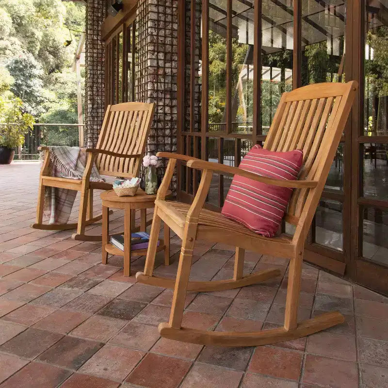 Sonoma Lane Channing Teak Outdoor Rocking Chair