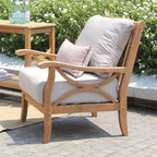 Sedia lounge Sonoma Lane Alamo in teak da esterno con cuscini con cerniera