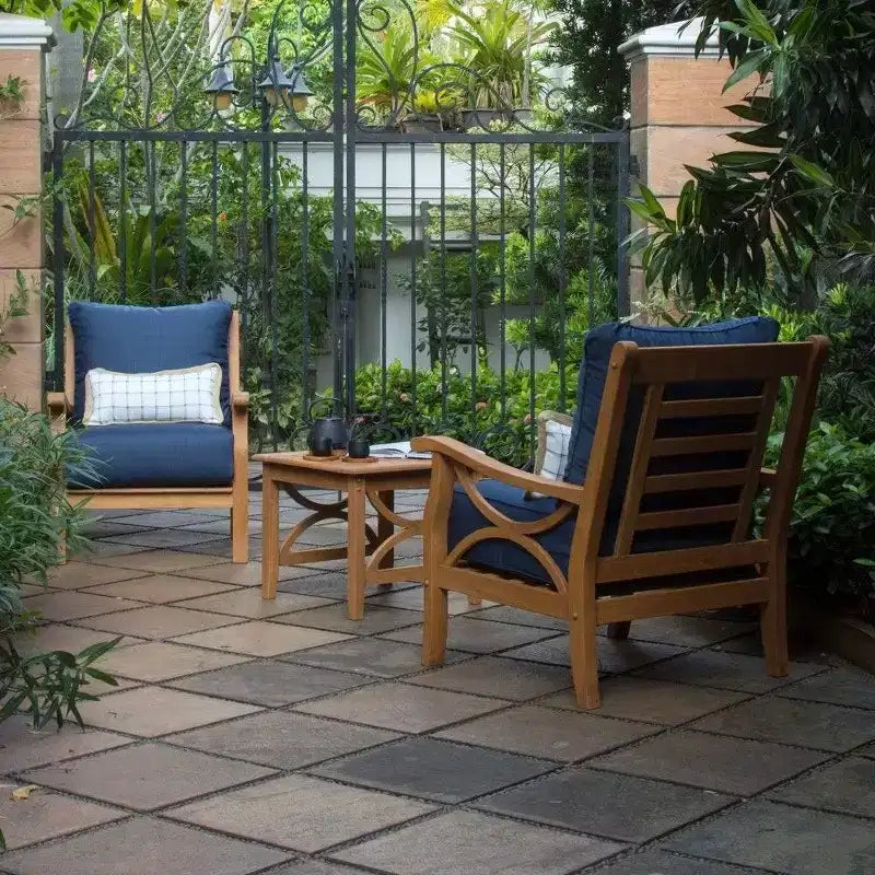 Sedia lounge Sonoma Lane Alamo in teak da esterno con cuscini con cerniera