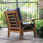 Sedia lounge Sonoma Lane Alamo in teak da esterno con cuscini con cerniera