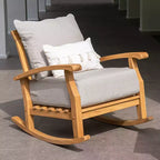 Sonoma Lane Amherst Teak Patio Rocking Chair with Zippered Cushion and Frame