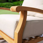 Sonoma Lane Amherst Teak Patio Rocking Chair with Zippered Cushion and Frame