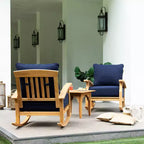 Sonoma Lane Amherst Teak Patio Rocking Chair with Zippered Cushion and Frame