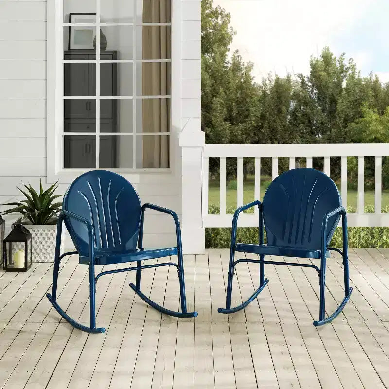 Griffith Set of 2 Metal Rocking Chairs - Crosley